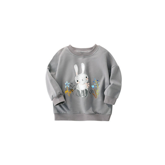 MyKids-USA® Baby Girl In Cartoon Print Pattern Comfy Cotton Pullover