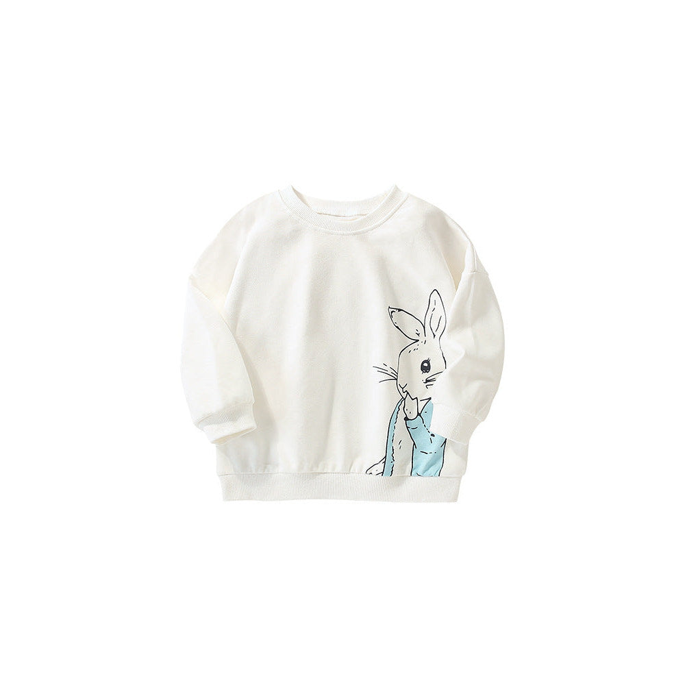 MyKids-USA® Baby Girl In Cartoon Print Pattern Comfy Cotton Pullover