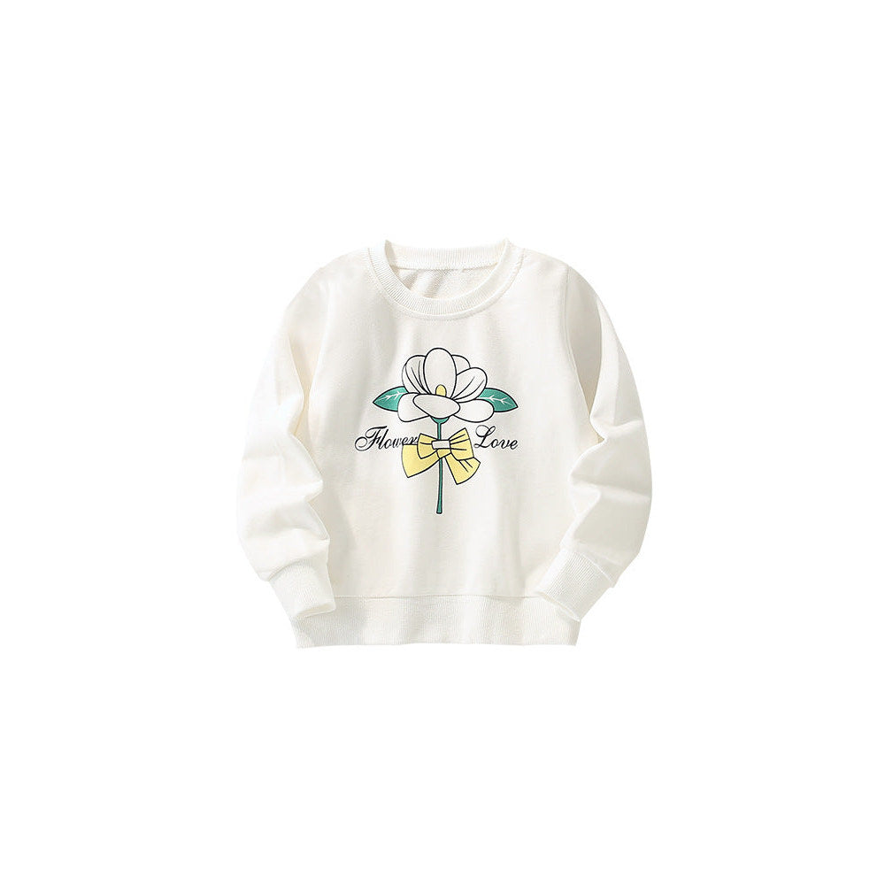 MyKids-USA® Baby Girl In Cartoon Print Pattern Comfy Cotton Pullover