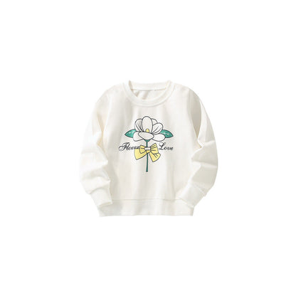 MyKids-USA® Baby Girl In Cartoon Print Pattern Comfy Cotton Pullover