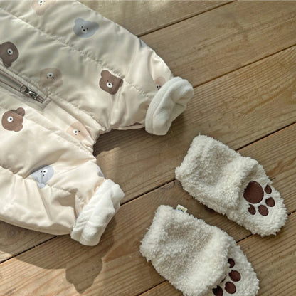 MyKids-USA® Baby Unisex Little Bear Head Thicken Long Sleeve Jumpsuit