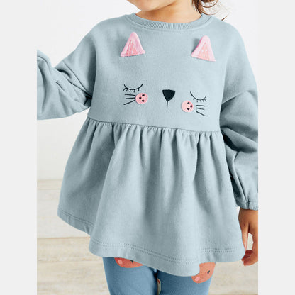 MyKids-USA® Baby Girl Cat Pattern Design Pullover With Long Leggings Sets