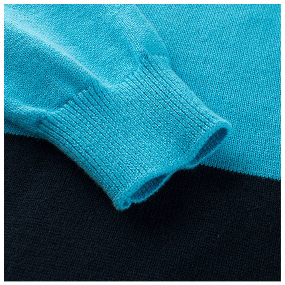 MyKids-USA® Baby Boy Color Patchwork Crew Neck Long Sleeve Knitwear Pullover