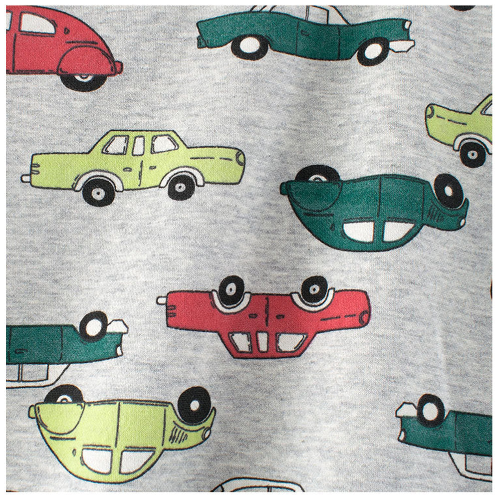 MyKids-USA® Baby Boys Automobile Cars Cartoon Crew Neck Long Sleeve Grey Pullover