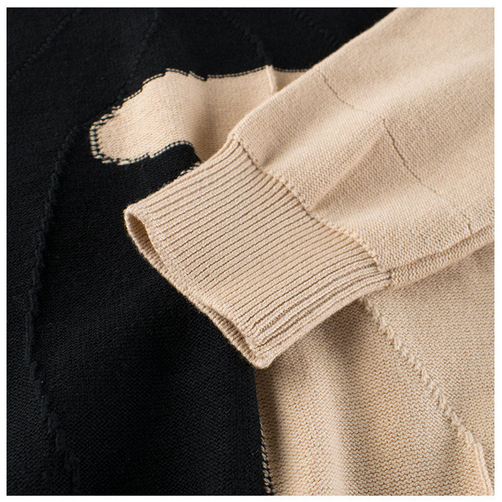 MyKids-USA® Baby Boy Kids Color Patchwork Crew Neck Long Sleeve Knitwear Pullover