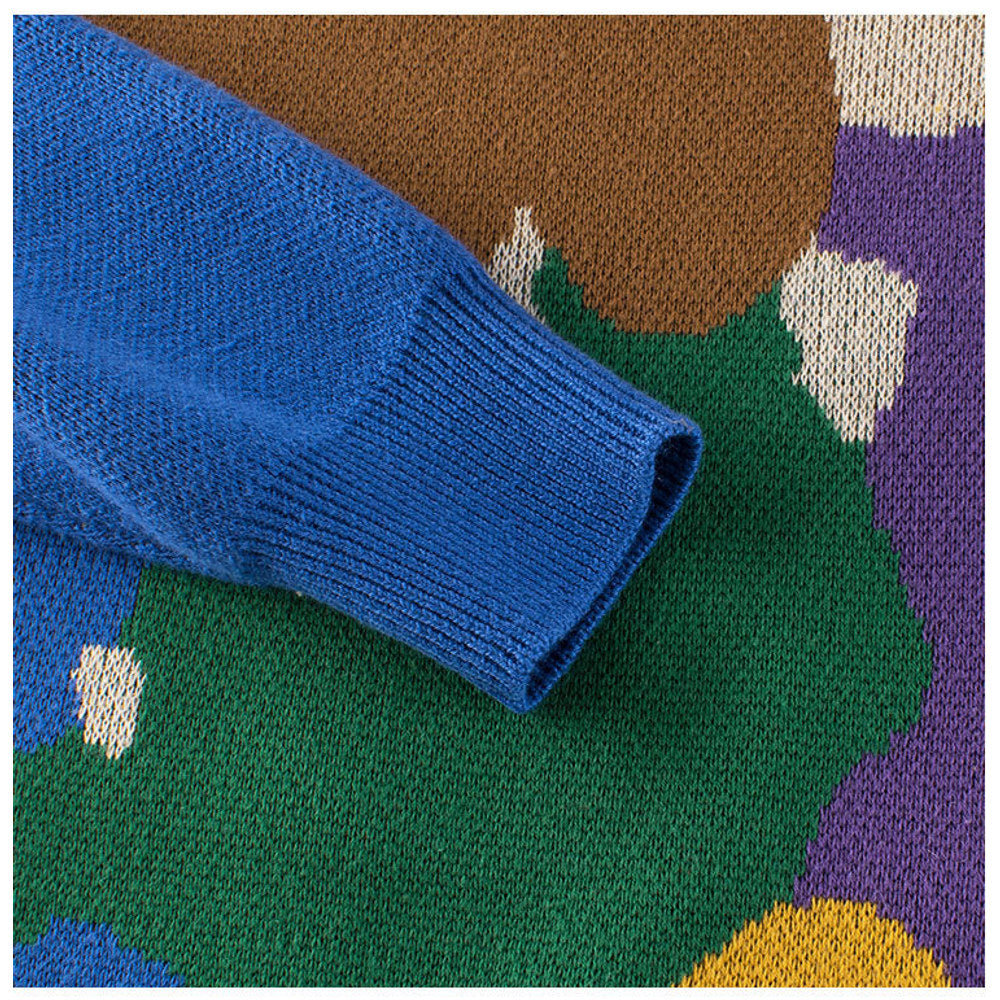 MyKids-USA® Baby Boy Kids Color Patchwork Crew Neck Long Sleeve Thin Knitwear Pullover