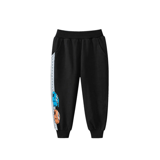 MyKids-USA® Baby Boys Kids Car Racing Cartoon Sports Trousers With Pockets