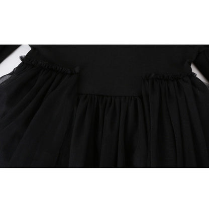 MyKids-USA® Girls Single Breasted Cardigan Tops Black Dress Sets
