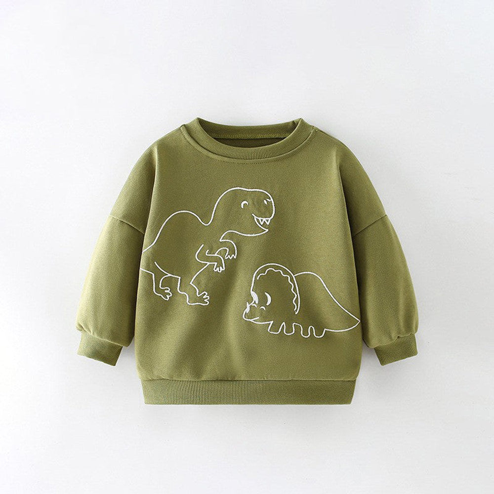 MyKids-USA® Boys Cartoon Pattern Printing Crew Neck Casual Pullover
