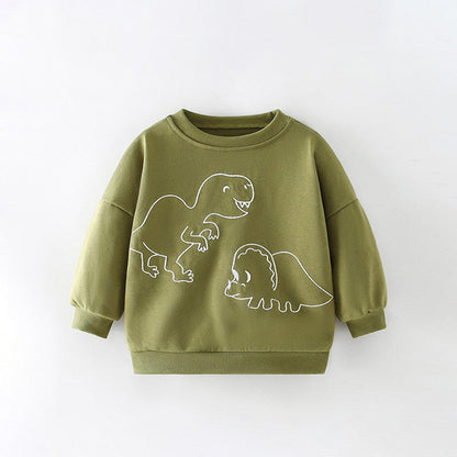MyKids-USA® Boys Cartoon Pattern Printing Crew Neck Casual Pullover