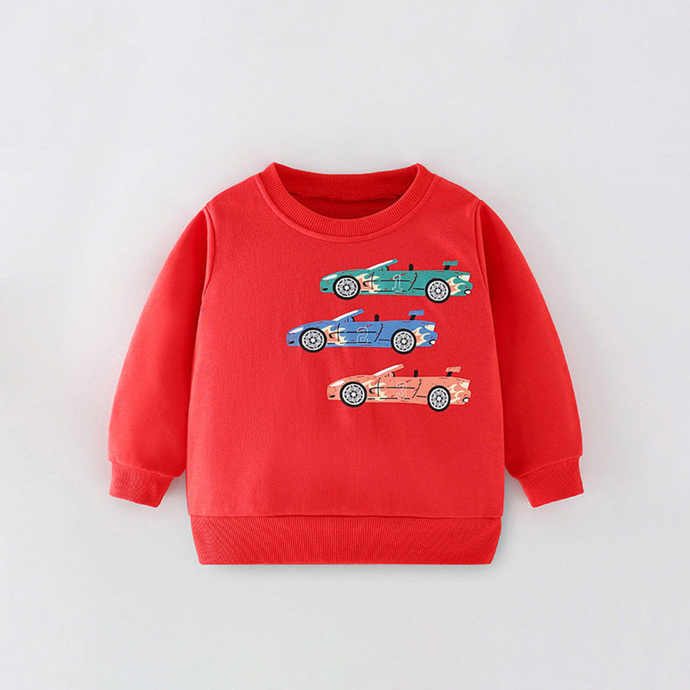 MyKids-USA® Boys Cartoon Pattern Printing Crew Neck Casual Pullover