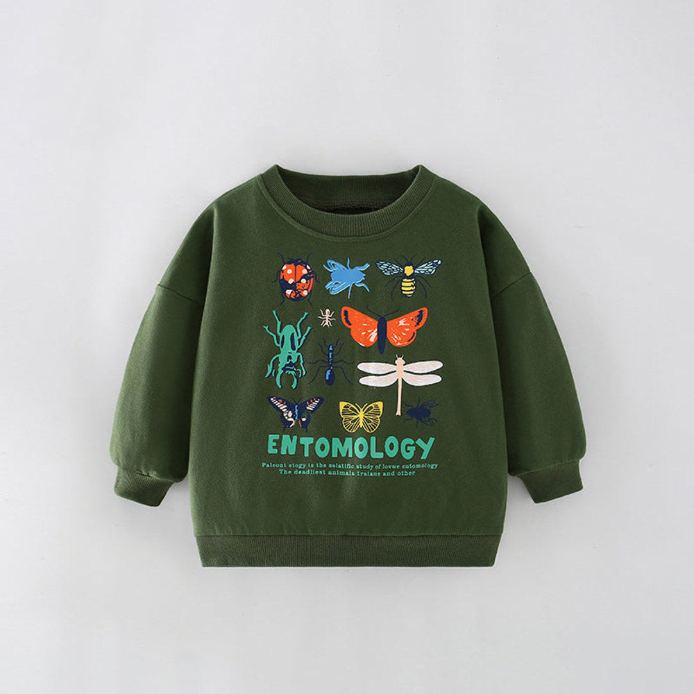 MyKids-USA® Boys Cartoon Pattern Printing Crew Neck Casual Pullover
