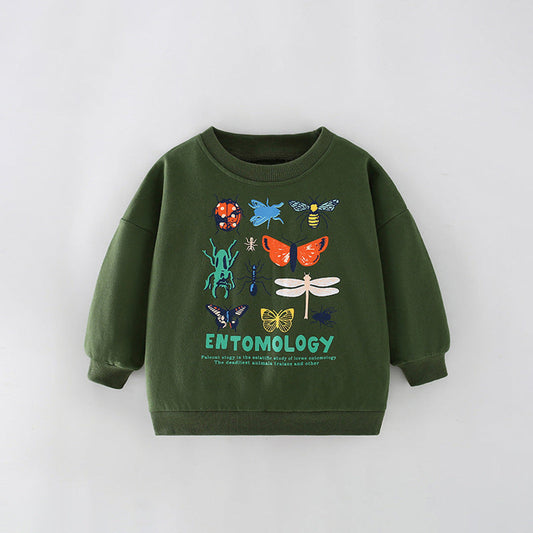 MyKids-USA® Boys Cartoon Pattern Printing Crew Neck Casual Pullover