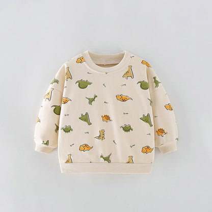 MyKids-USA® Boys Cartoon Pattern Printing Crew Neck Casual Pullover