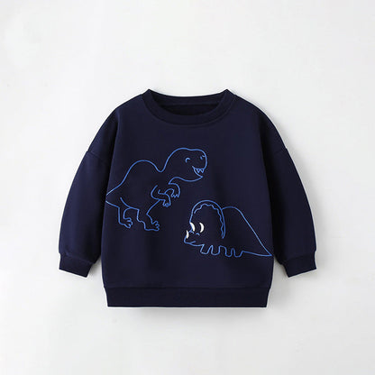 MyKids-USA® Boys Cartoon Pattern Printing Crew Neck Casual Pullover