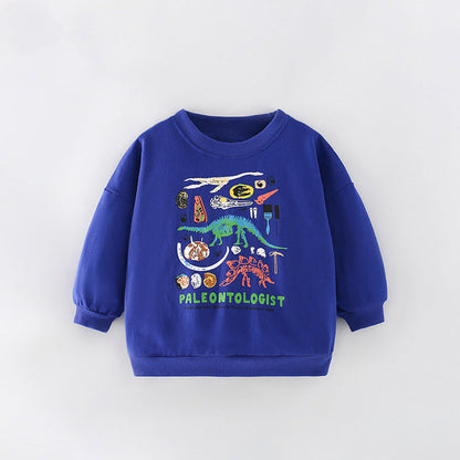 MyKids-USA® Boys Cartoon Pattern Printing Crew Neck Casual Pullover
