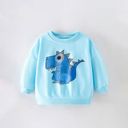 MyKids-USA® Boys Cartoon Pattern Printing Crew Neck Casual Pullover