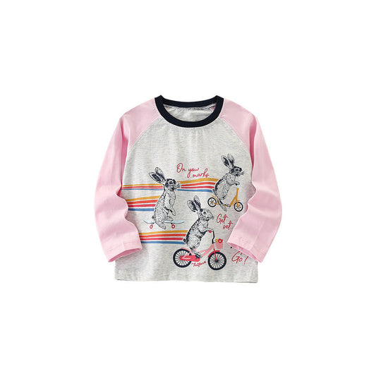 MyKids-USA® Girls Cartoon Printing Pattern Comfy Cotton Top Pullover