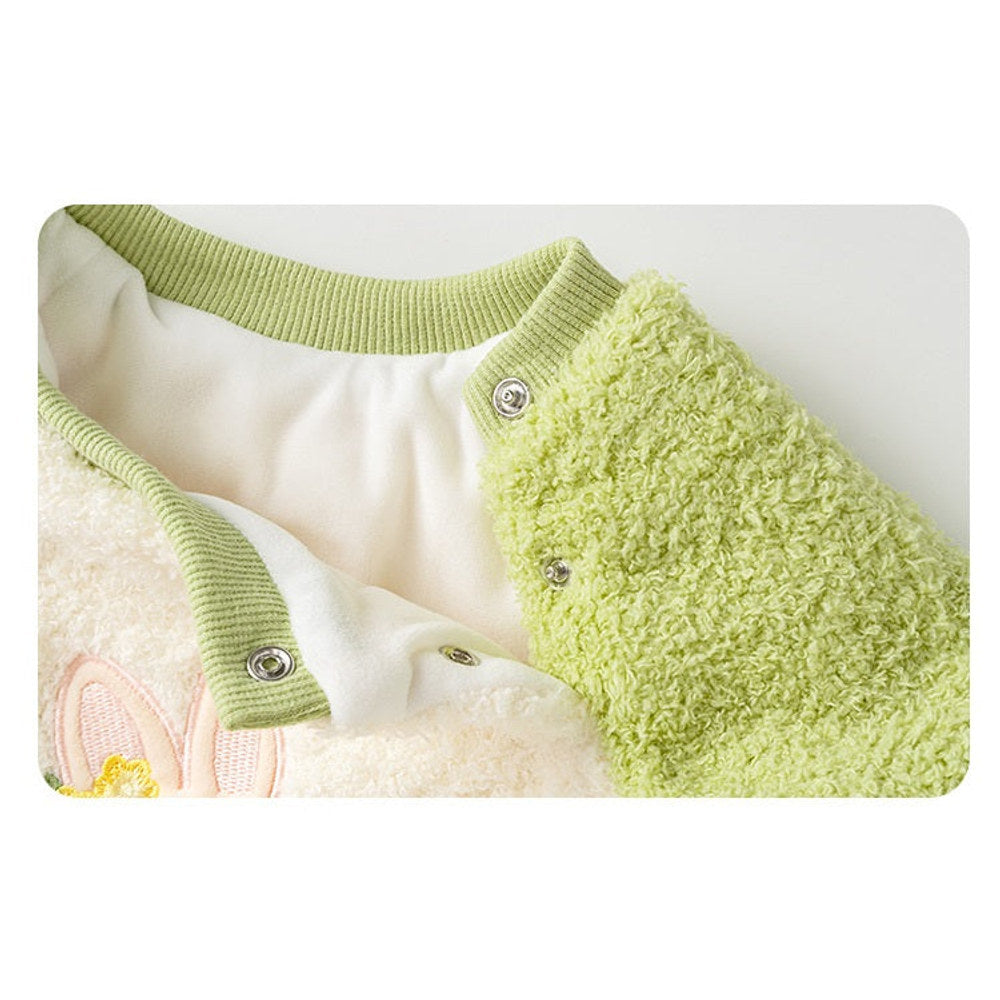 MyKids-USA® Baby Girl Rabbit Cartoon Thick Home Clothes Romper