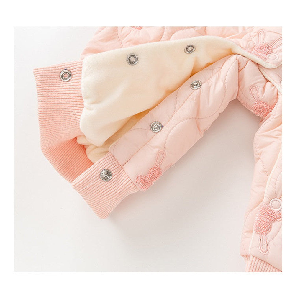MyKids-USA® Baby Girl Rabbit Cartoon Style Home Clothes Peter Pan Collar Romper