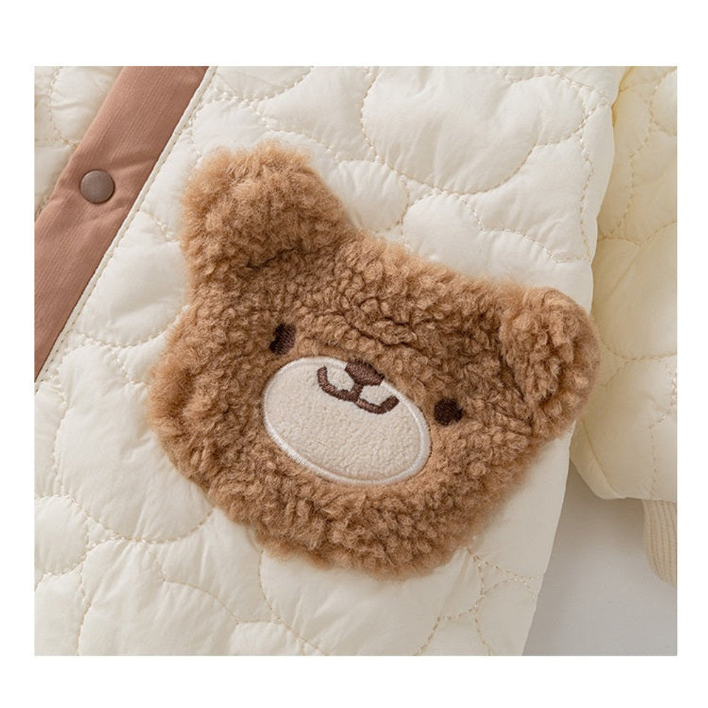 MyKids-USA® Unisex Baby Bear Cartoon Style Home Clothes Single Breasted Romper