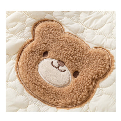 MyKids-USA® Baby Teddy Bear Cartoon Knitted bodysuit With Hat & Fluffy Ball Pants Clothing Set