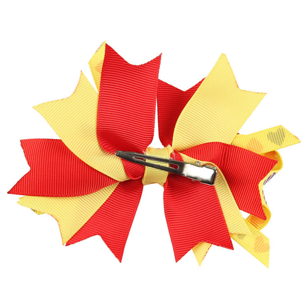 MyKids-USA® Christmas Various Pattern Dovetail Bow Shape Design Hair 5 Clips Festival Gift