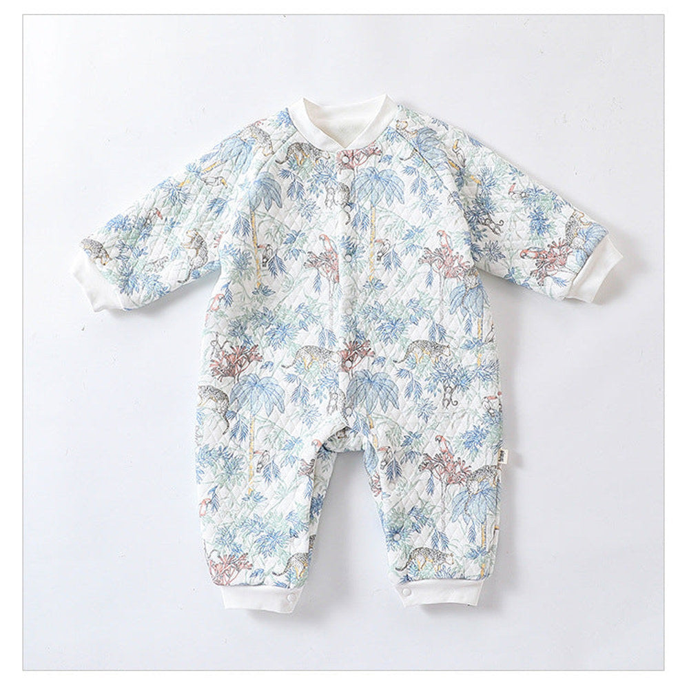 MyKids-USA® Baby Unisex Cartoon Print Cotton Padded Thickened Romper