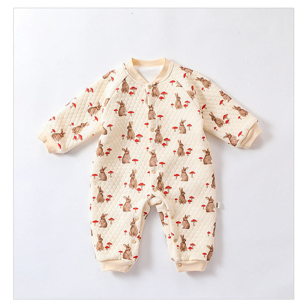 MyKids-USA® Baby Unisex Cartoon Print Cotton Padded Thickened Romper