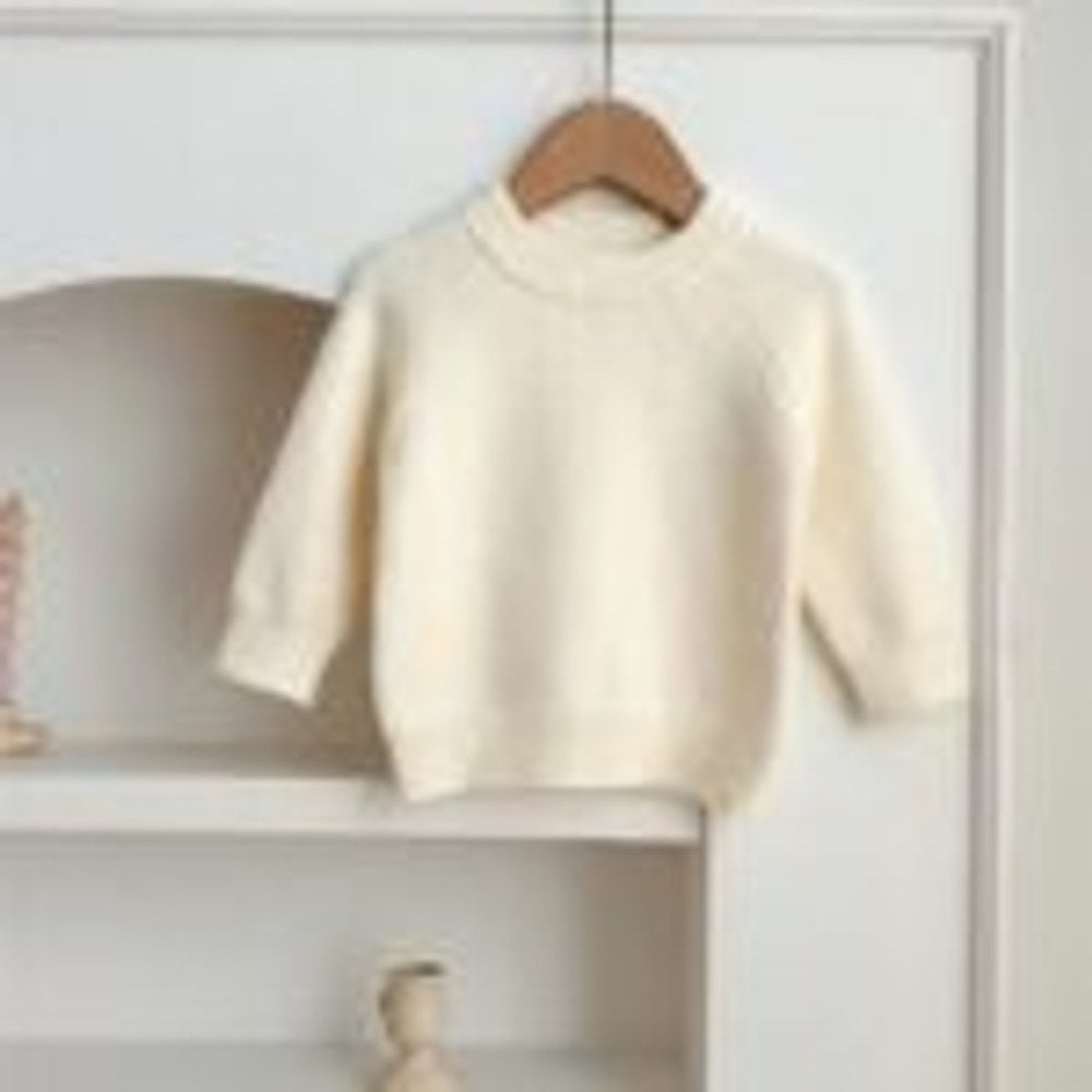 MyKids-USA® Baby Girl 4 Colors Solid Knitting Sweater Round Collar Pullover