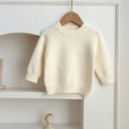 MyKids-USA® Baby Girl 4 Colors Solid Knitting Sweater Round Collar Pullover