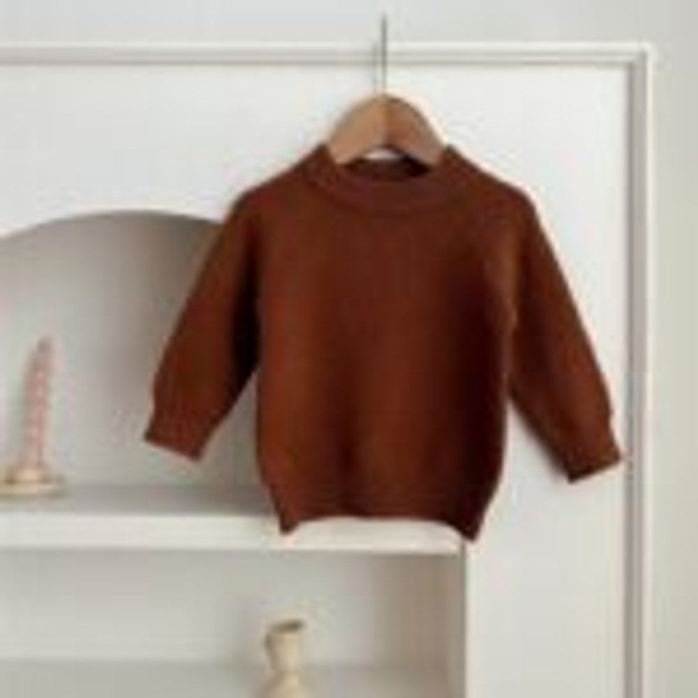 MyKids-USA® Baby Girl 4 Colors Solid Knitting Sweater Round Collar Pullover