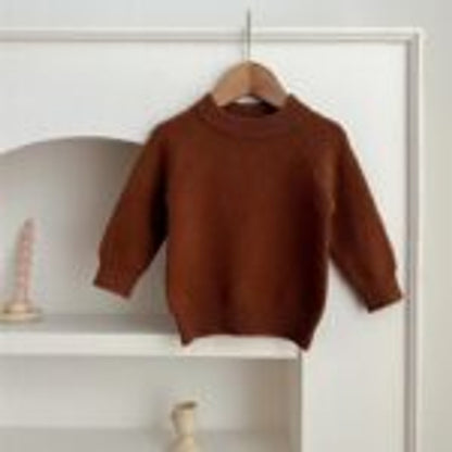 MyKids-USA® Baby Girl 4 Colors Solid Knitting Sweater Round Collar Pullover