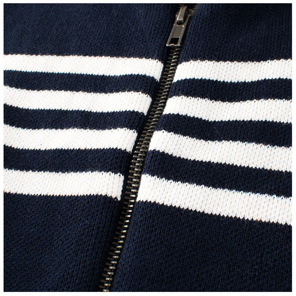 MyKids-USA® Baby Boy Kids Striped Pattern Zipper Front Design All Match Cardigan