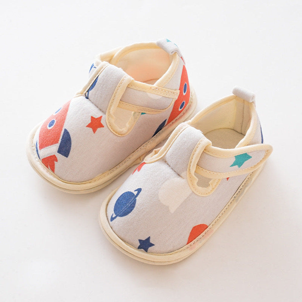 MyKids-USA® Cartoon Soft Antiskid Hook And Loop Shoes Low