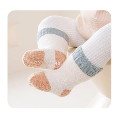 MyKids-USA® Baby Unisex Breathable Comfy Patchwork Antiskid Socks