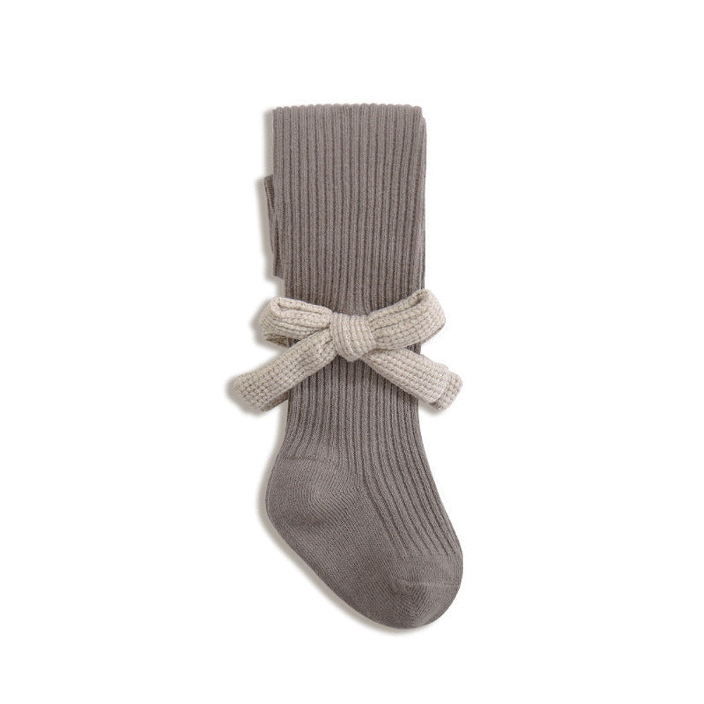 MyKids-USA® Baby Girls Kids Solid Color Striped Pattern Design Knitting Bows Pantyhose
