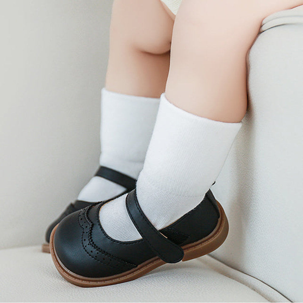 MyKids-USA® Baby Unisex Solid Color Breathable Mid-Calf Socks