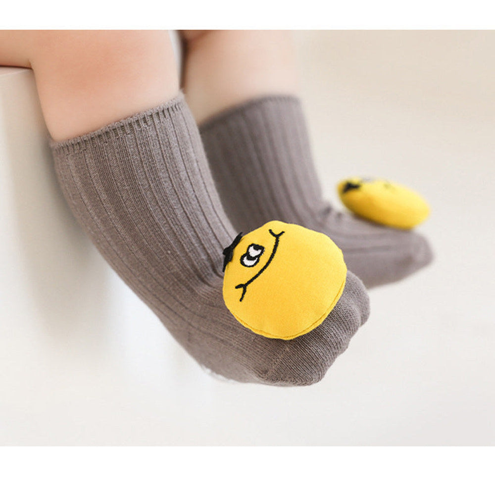 Baby Unisex Breathable Comfy Cartoon Animal Doll Socks Non-Slip Set