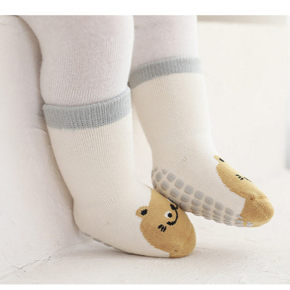 MyKids-USA® Baby Unisex Breathable Thermal Cartoon Patchwork Socks Non-Slip