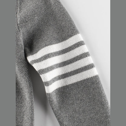 MyKids-USA® Striped Sleeves Children’s Knit Cardigan For – Boys’ Sweater Jacket For Baby Clothing