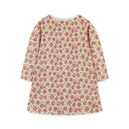 MyKids-USA® Girls’ European-American Style Floral/Polka Dots Cartoon Pattern Dress
