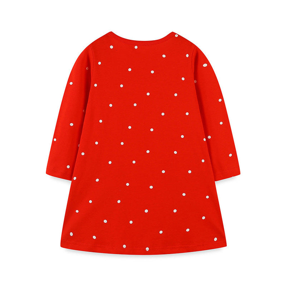 MyKids-USA® Girls’ European-American Style Floral/Polka Dots Cartoon Pattern Dress
