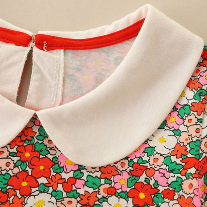 MyKids-USA® Girls’ European-American Style Peter Pan Collar Dress