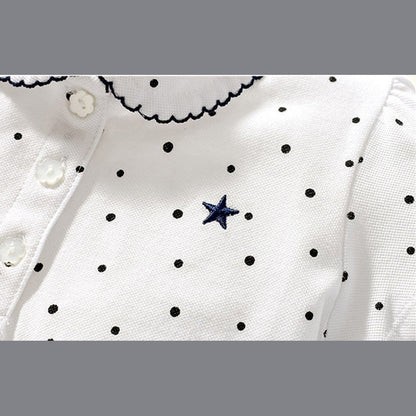 MyKids-USA® Kids’ Clothing: Collection – Collar Flip Pure Cotton Star Logo Children’s T-Shirt