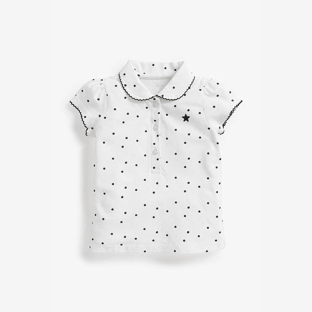 MyKids-USA® Kids’ Clothing: Collection – Collar Flip Pure Cotton Star Logo Children’s T-Shirt