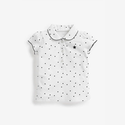 MyKids-USA® Kids’ Clothing: Collection – Collar Flip Pure Cotton Star Logo Children’s T-Shirt