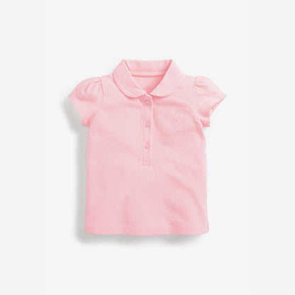 MyKids-USA® Kids’ Clothing: Collection – Collar Flip Pure Cotton Star Logo Children’s T-Shirt