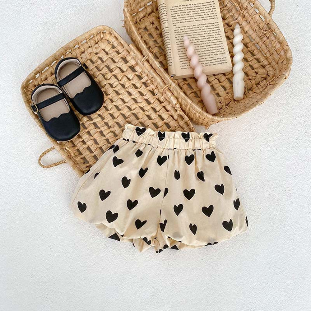 Arrival For Summer: Heart Print Camisole Dress And Shorts Set