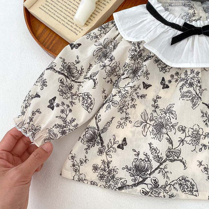 MyKids-USA® For: Floral Painting Pattern Top And Shorts Set